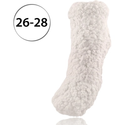 LOOKeN SMHL7031 Dětské ponožky na spaní z ovčí vlny jednobarevné světle hnědá