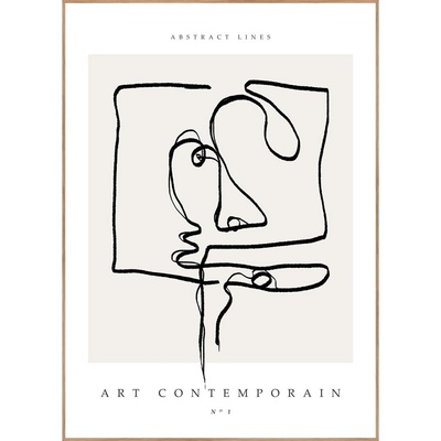Malerifabrikken Art Contemporain obraz bílá/béžová