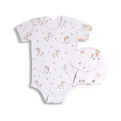 ESITO Rostoucí bodyčko pro miminka KR Unicorn bílá