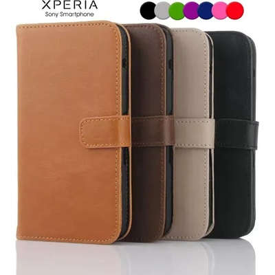 Sony Xperia E4 Magnetic Wallet Кожен Калъф + Стилус