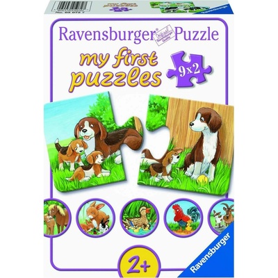 RAVENSBURGER Moje první Zvířecí rodiny 9x2 dielov
