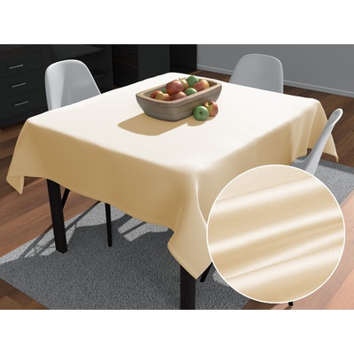 Biante Saténový štvorcový obrus polyesterový Satén LUX-032 Krémový 140x140cm