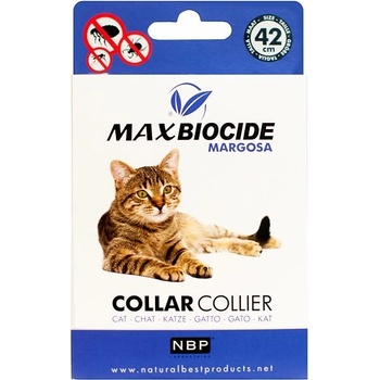 MAX BIOCIDE Antiparazitní obojek pro kočky 42 cm
