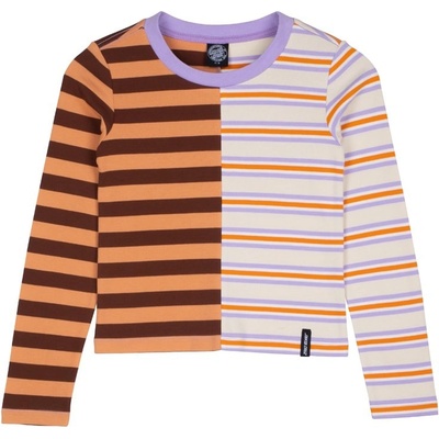 SANTA CRUZ Split Stripe L/S T-Shirt Sepia Stripe