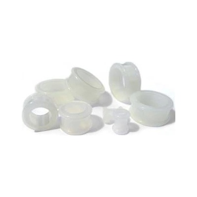 Šperky4U silikonový tunel do ucha čirý TN01069-25