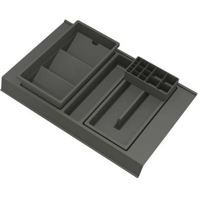 GOLLINUCCI Koupelnový organizér s přísl. pro hloubku 450 mm, antracit 308x422x90