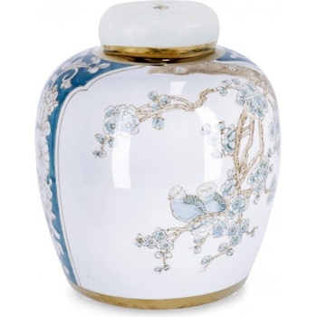 Bizzotto Порцеланова ваза LIANG 21x24 син/бял (0503269)