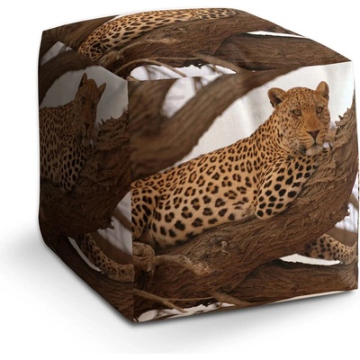 Sablio Taburet Leopard 2: 40x40x40 cm