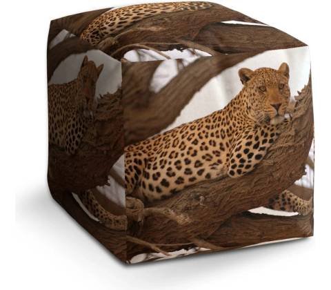Sablio Taburet Leopard 2: 40x40x40 cm
