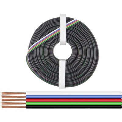 Donau Elektronik 519-010 5 x 0.25 mm² černá zelená červená modrá bílá 10 m