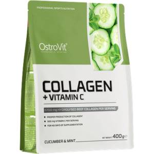 OstroVit Collagen + Vitamin C / Powder [400 грама] Краставица и мента