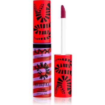 NYX Cosmetics Beetlejuice Sandworm Swirl блестящ гланц за устни цвят 03 Red 8ml