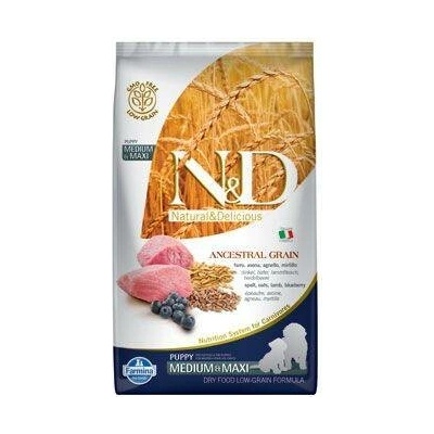 N&D Ancestral Grain Puppy Medium & Maxi Lamb & Blueberry 4 x 2,5 kg