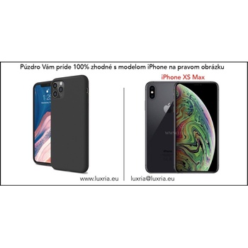 Púzdro Luxria Premium Apple iPhone - Čierne Liquid Silicone & Soft Touch Iphone: XS Max