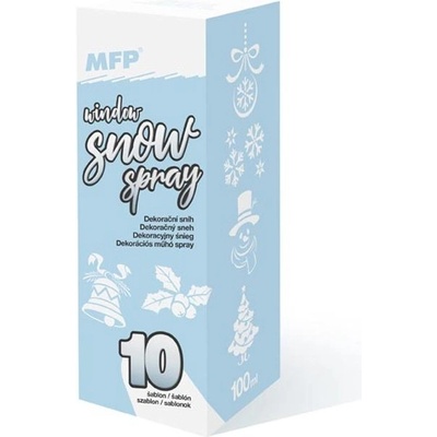 MFP spray sníh na okna dekorační 100ml se šablonami 8885889