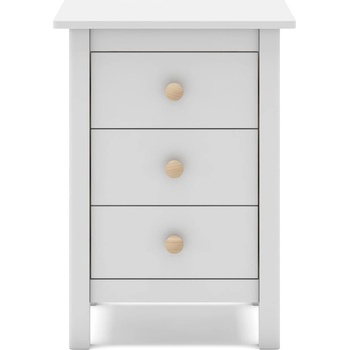 Marckeric Бяло детско нощно шкафче от борова дървесина Max - Marckeric (16105)