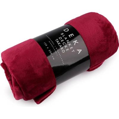Prima-obchod deka mikroflanel barva 36 červená tmavá 150x200