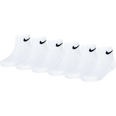 Nike Детски чорапи Nike 6 Pack of Trainer Socks Infants - White