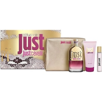 Roberto Cavalli Just Cavalli for Her Gift Set - EDT 90 ml + Shower Gel 100 ml + EDT 15 ml + Pouch за жени