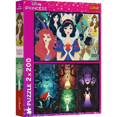 Trefl 2 × Disney princezny 2v1 200 dielov