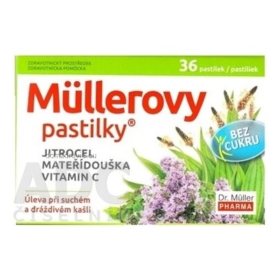 Müllerovy pastilky s jitr.mateř.bez cukru 36 pastiliek