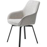 Unique Furniture Светлосив тапициран трапезен стол с подлакътници Alma - Unique Furniture (49590001)