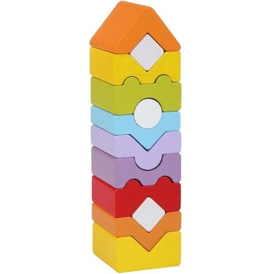 Cubika Дървена кула за баланс Cubika, 12 части (14996)