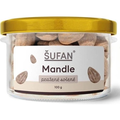 Šufan Orechy v skle mandle pražené solené 100 g
