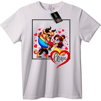 NOONEBRAND Тениска Сърце Любов - 2XL, Black