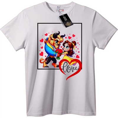 NOONEBRAND Тениска Сърце Любов - 2XL, Black