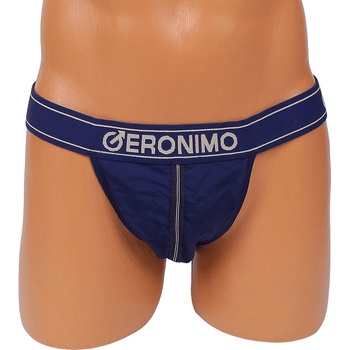 Изрязан мъжки слип в тъмносино с надпис