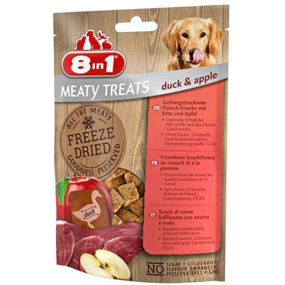 8in1 8in1 Dog Meaty Treats - Замразено беззърнено лакомство с патешко месо за кучета, 50 гр
