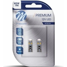 M-Tech PREMIUM CANBUS W5W W2.1x9.5d 8 LED biele 2 ks LB312W