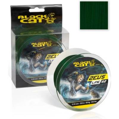 Black Cat Pletená Šňůra Zeus Line G2 Zelená 250m 0.38mm 37Kg