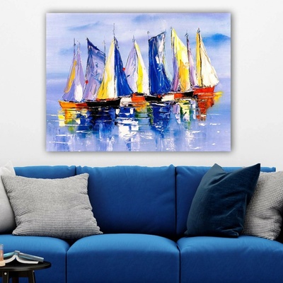 ASIR Obraz na plátně PLACHETNICE 100 x 70 cm