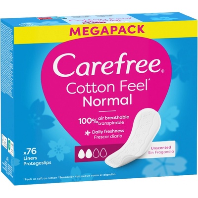 Carefree Cotton Dámske vložky 76 ks