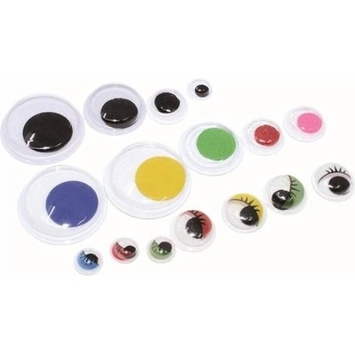 Oči samolepicí Apli, pohyblivé, mix velikostí a barev,600 ks