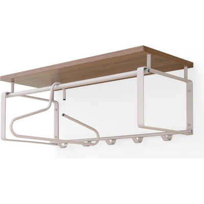 Spinder Design Стоманена стенна закачалка в естествен цвят/кафяво-сива с рафт 70 cm Rex - Spinder Design (GW127-50-70)