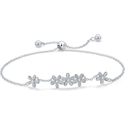 P&J Jewellery stříbrný náramek květinky UNISBR23