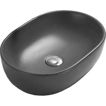 Mexen Viki умивалник за монтаж на плот 48 x 35 cm, тъмно сив мат - 21054871 (21054871)