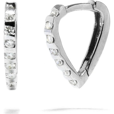 Blink-Blink krásne diamantové náušnice biele zlato 3322BDG