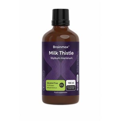 BrainMax Brainmax® Milk Thistle Alcohol Free Tincture, 10: 1 Extract, 100 ml
