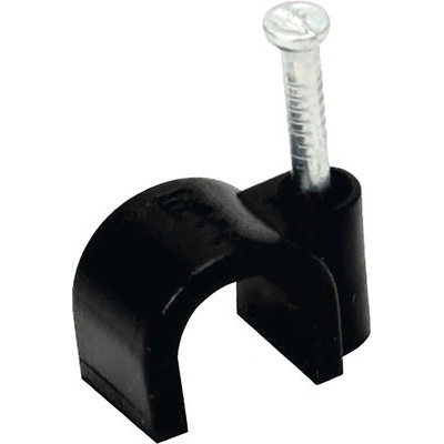 METRODIS kabelová příchytka+hřeb 830.30/10 10mm černá blistr-30ks – Sleviste.cz