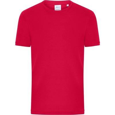 James & Nicholson tričko 8040 bio jemné žebrování krátký rukáv pánské COT02804000401-red