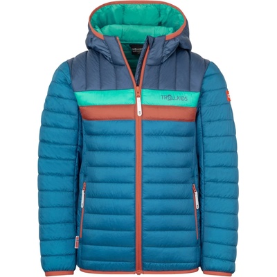 TROLLKIDS Детско синтетично яке Trollkids Kid's Eikefjord Jacket Synthetic jacket - Summernight Blue / Mystic Blue / Red Clay / Blue Coral - размер 152 (EU) (703-3293-1919)