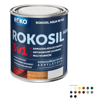 ROKO email ROKOSIL [AQUAET]RK612[základ+lak]- 0,6L [8140 červená světlá