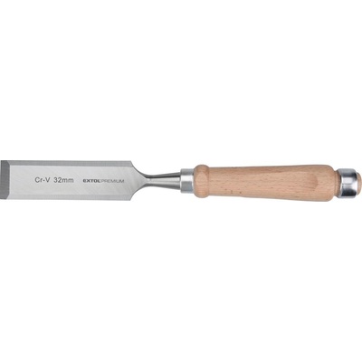 EXTOL PREMIUM Dláto s kvalitní bukovou rukojetí, 32mm, délka 290mm, CrV, 8812332