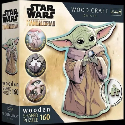 TREFL Wood Craft Origin The Mandalorian Grogu 160 dílků – Zboží Dáma