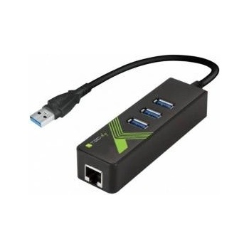 TECHLY Network Card/Techly USB 3.0 to Gigabit RJ45 Hub 3x USB Adapter