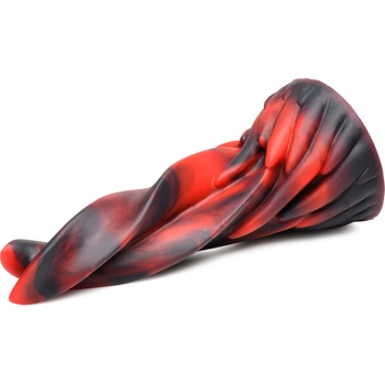 Image 1 of Creature Cocks Hell Kiss Twisted Tongues Silicone Dildo Red